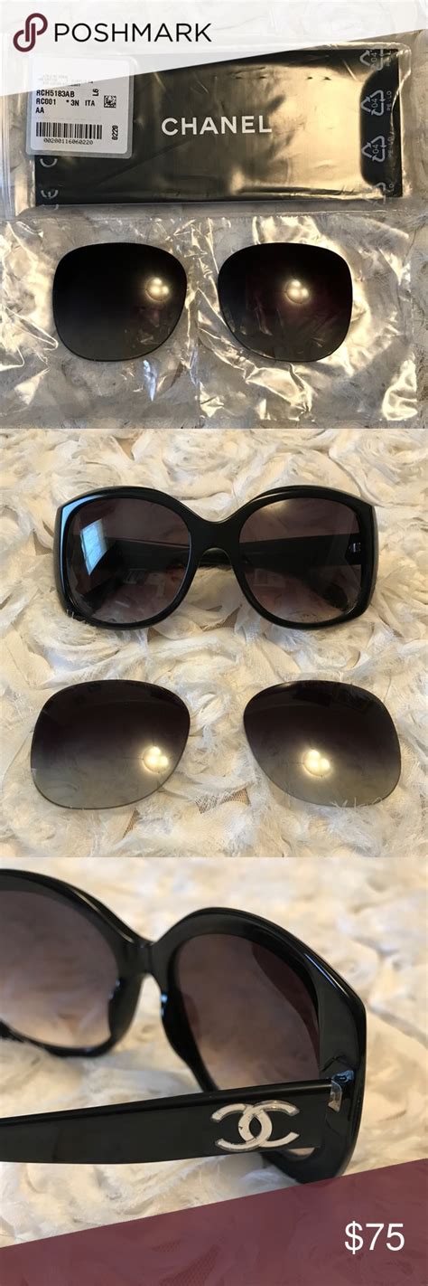 replacement sunglass curved lenses chanel pearl
